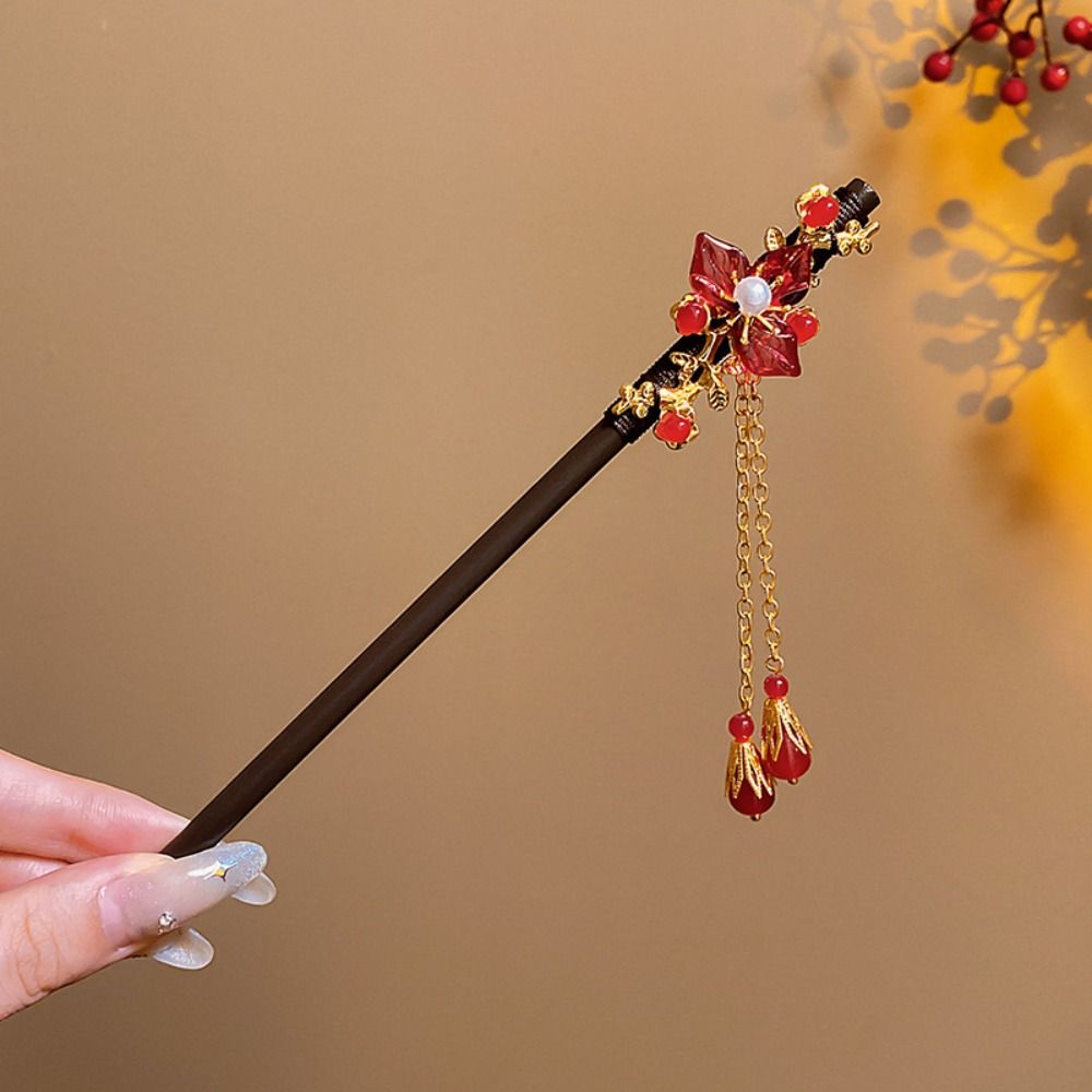 Hanbok Hair Pin - Klasyczna drewniana spinka do włosów z