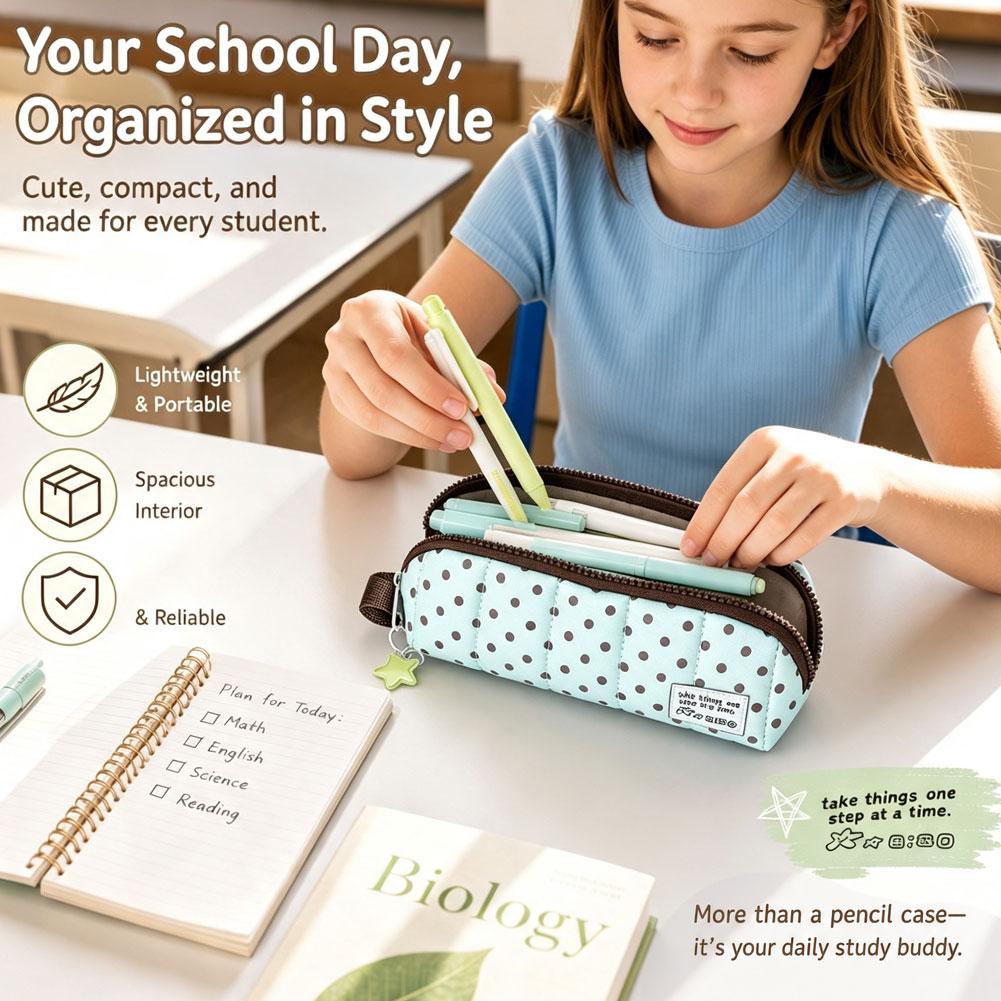 Pojemny piórnik Mint Life w ko – Korean Student Lifestyle recenzja i cena